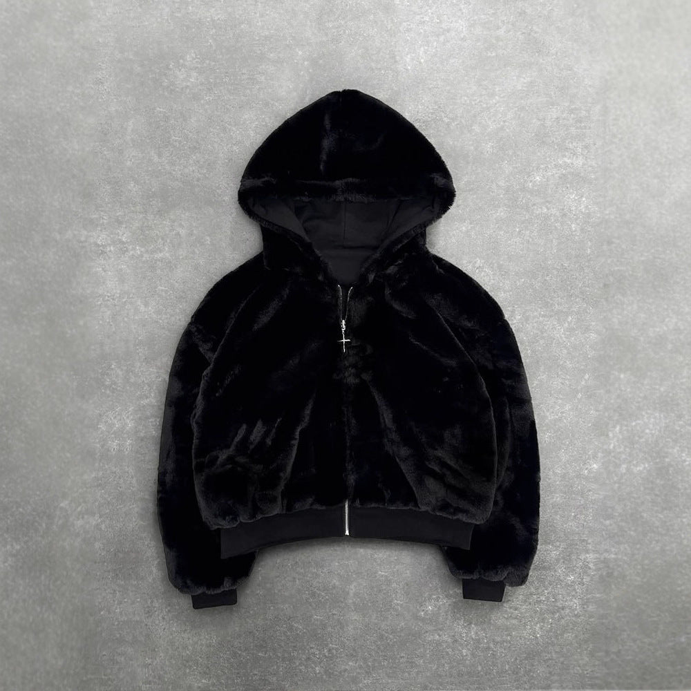 Damen Kapuzenpullover mit weichem Innenfutter und hochwertigem Reißverschluss Drune