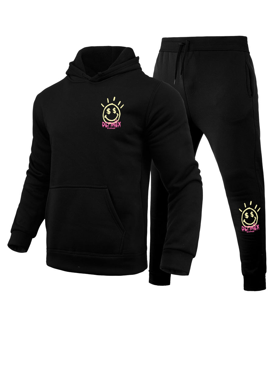 Damen Kapuzenpullover und Jogginghose Set mit lässigem Grafikdruck Drune