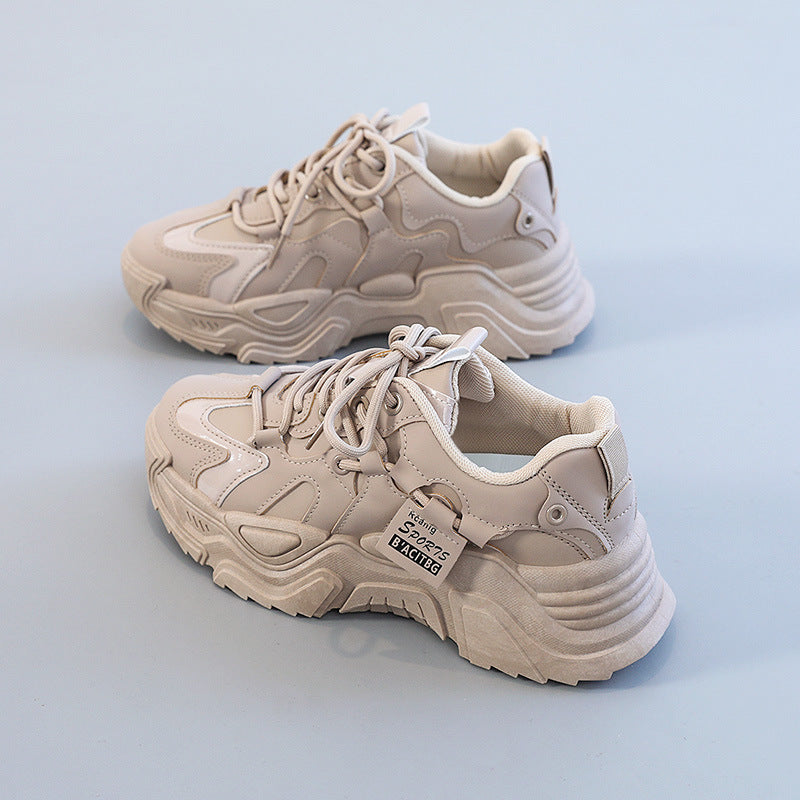Damen modische Chunky Sneakers mit atmungsaktiver Mesh-Oberfläche und dämpfendem Sohlenprofil Drune