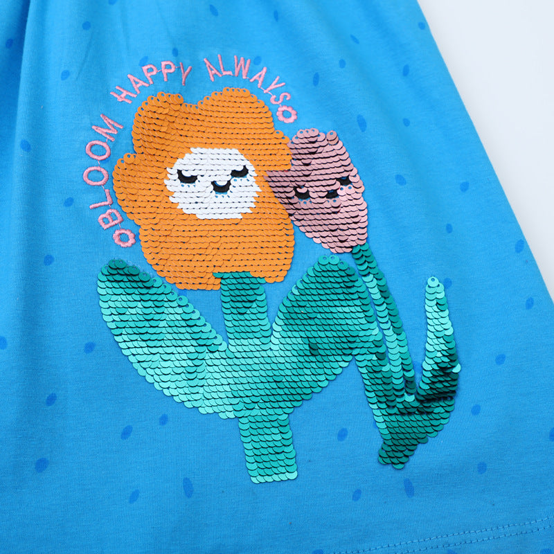 Mädchen Freizeitkleid mit fröhlichem Tiermotiv Drune