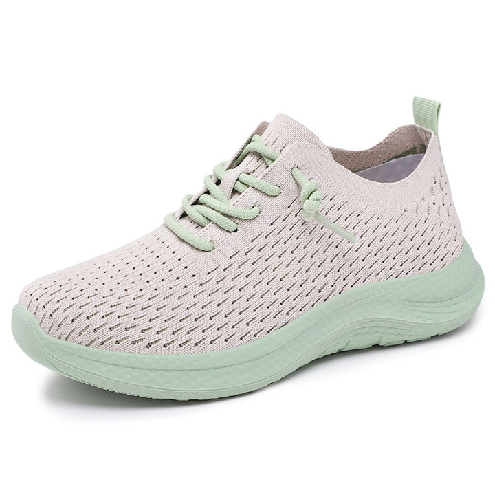Herren nan atmungsaktiver Strick-Slip-On Sneaker mit sockenähnlichem Schaft, asymmetrischer Zier-Schnürung und stoßdämpfender Ortholite-Einlegesohle Drune