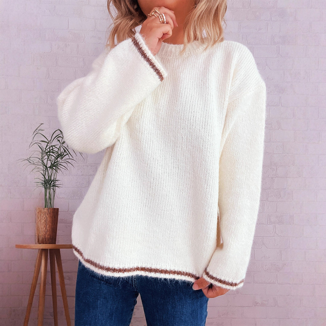 Damen Gemütlicher Strickpullover mit weichem Material und lässigem Schnitt Drune
