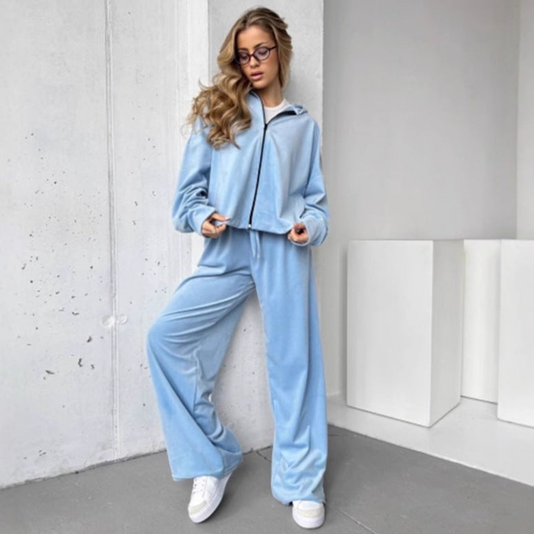 Damen sportlicher Loungewear-Anzug mit entspannter Passform Drune