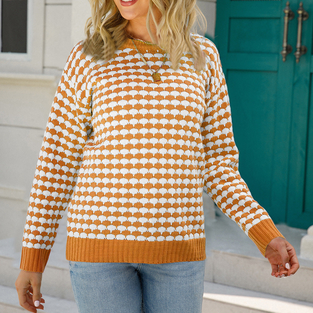 Damen süßer Pullover mit Herzmuster Drune
