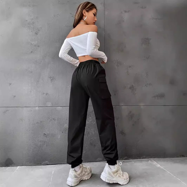 Damen Cargo-Hose mit elastischem Bund und praktischen Taschen Drune