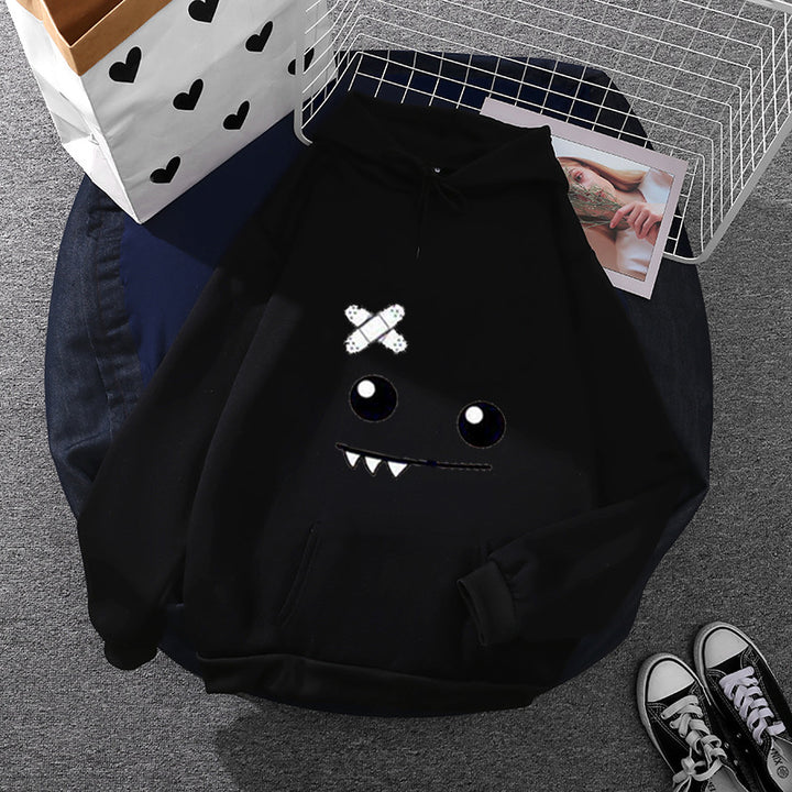 Damen Hoodie mit verspieltem Monster-Design Drune