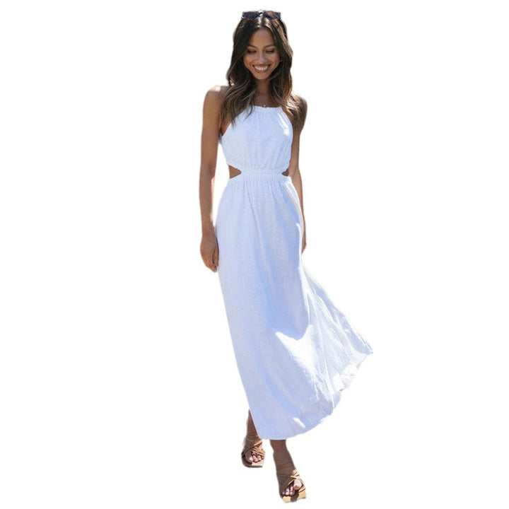 Damen Maxikleid mit seitlichen Cut-Outs und hoher Beinschlitze Drune
