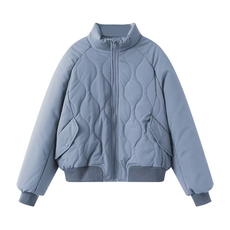 Damen Steppjacke im sportlichen Design mit hohem Kragen und elastischen Bündchen Drune
