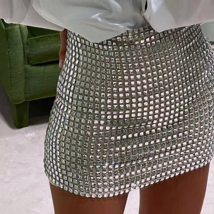 Damen Glitzernder Paillettenrock Drune