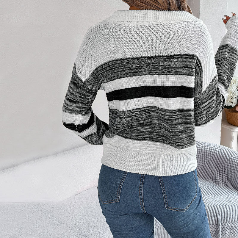 Drune | Gestreifter Pullover Acryl Modern, Bequem