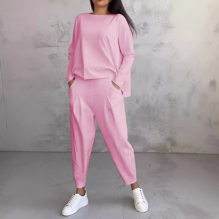 Damen modischer Freizeitanzug mit elegantem Schnitt und praktischen Taschen Drune