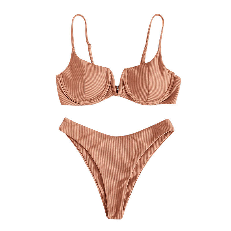 Damen-Bikini mit Bügel und strukturierter Rippoptik Drune