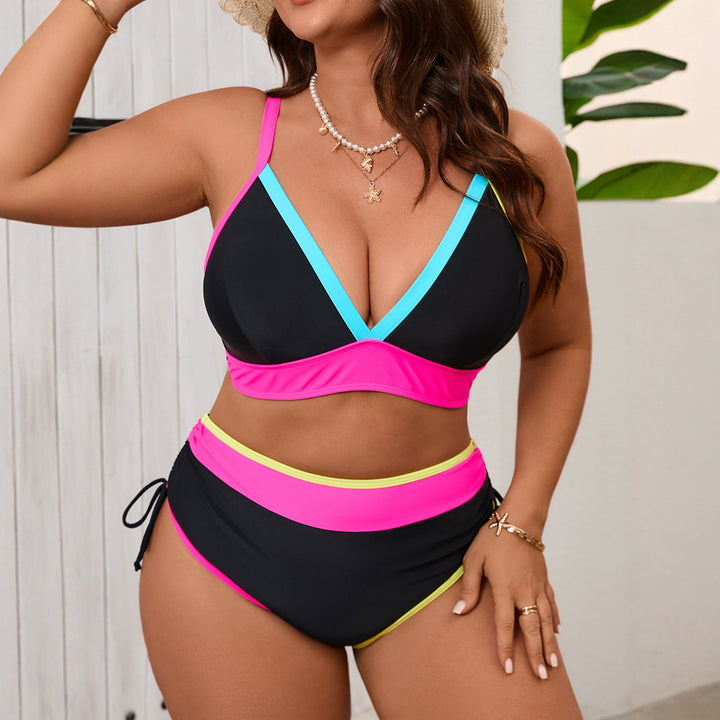 Damen Sportliches Bikini-Set mit modischen Kontraststreifen Drune