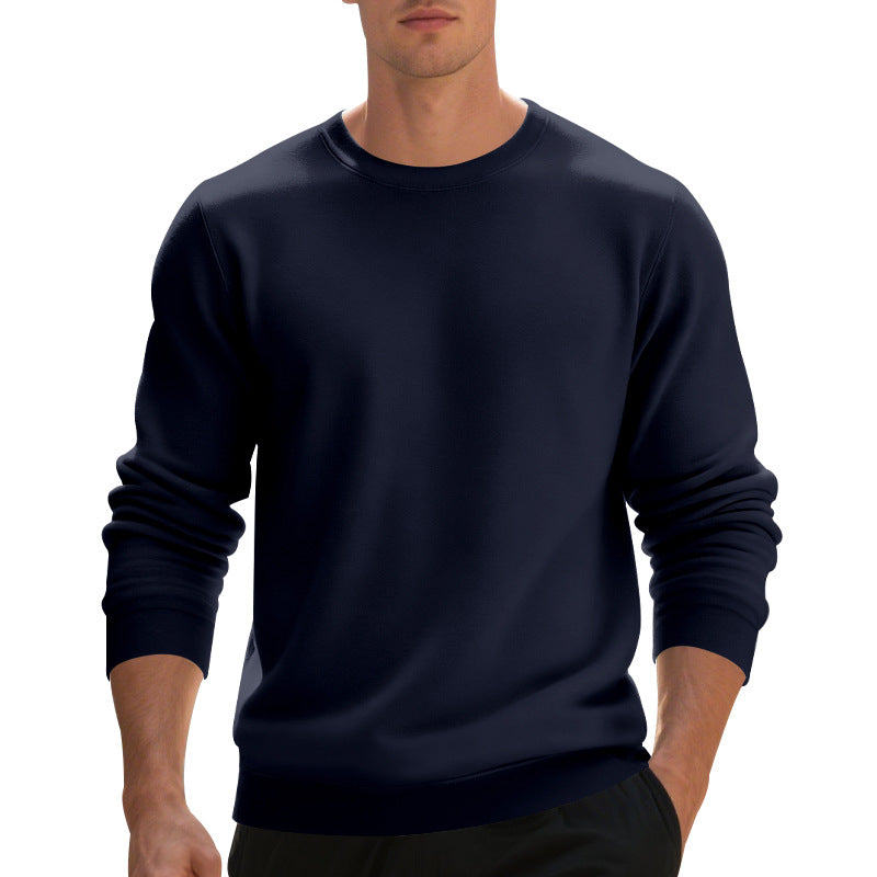 Herren nan weiches Rundhals-Sweatshirt aus Baumwollmix mit gerippten Bündchen und relaxed Fit Drune