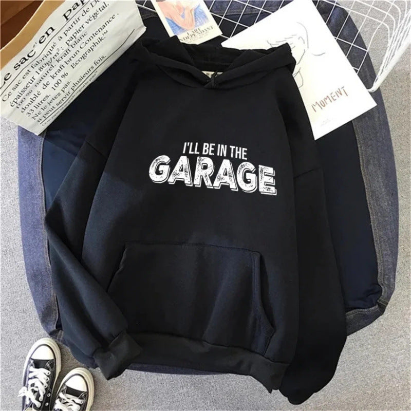 Damen Kapuzenpullover mit kreativem Garagen-Motiv Drune