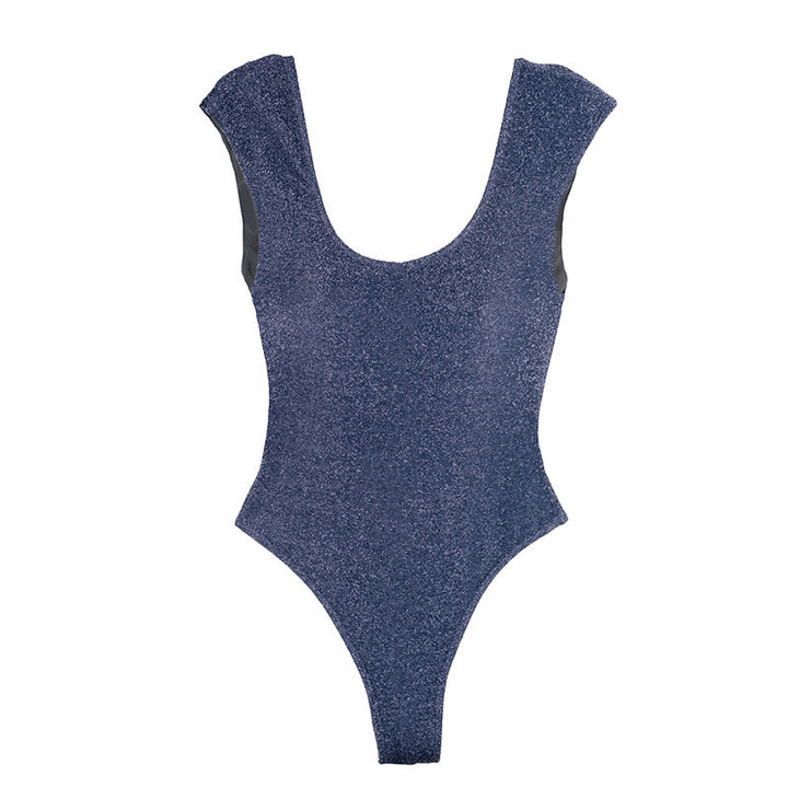 Damen Einteiler Badeanzug mit schimmerndem Effekt und eleganten Schnitt Drune