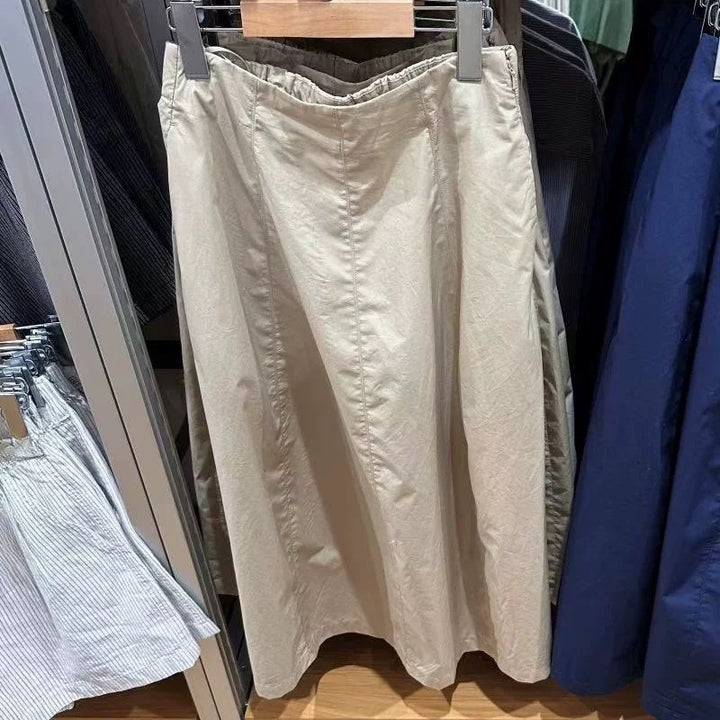 Damen Midirock mit elastischem Bund und seitlichen Eingrifftaschen Drune