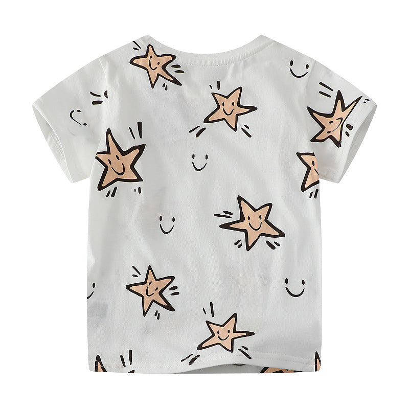 Kinder T-Shirt mit fröhlichem Sternenmuster Drune