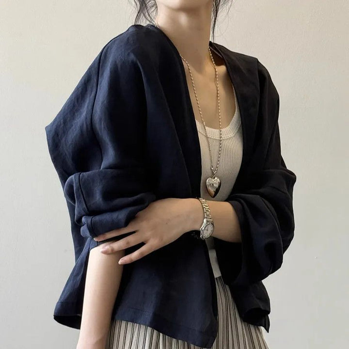 Damen lässige Leinenjacke Drune