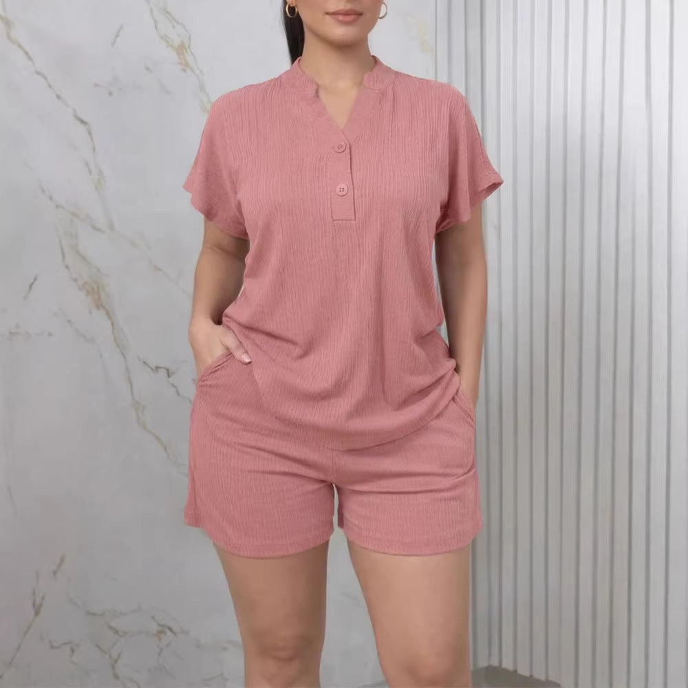 Damen Freizeit-Jumpsuit mit Knopfleiste und seitlichen Taschen Drune