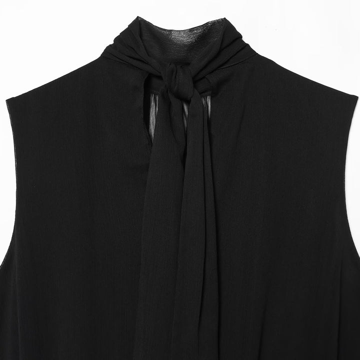 Damen ärmelloses Drapé-Oberteil mit elegantem Halsschlitz und fließendem Schnitt Drune
