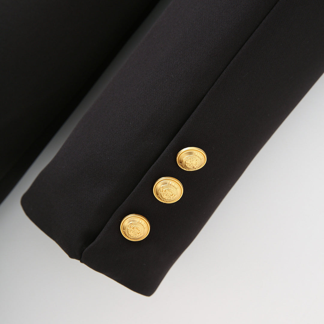 Damen elegante Blazerjacke mit dekorativen Knöpfen Drune