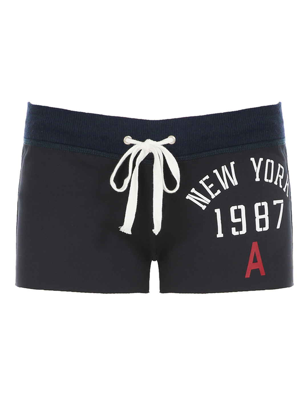 Damen Sportliche Badeshorts mit hohem Bund und verstellbarem Kordelzug Drune