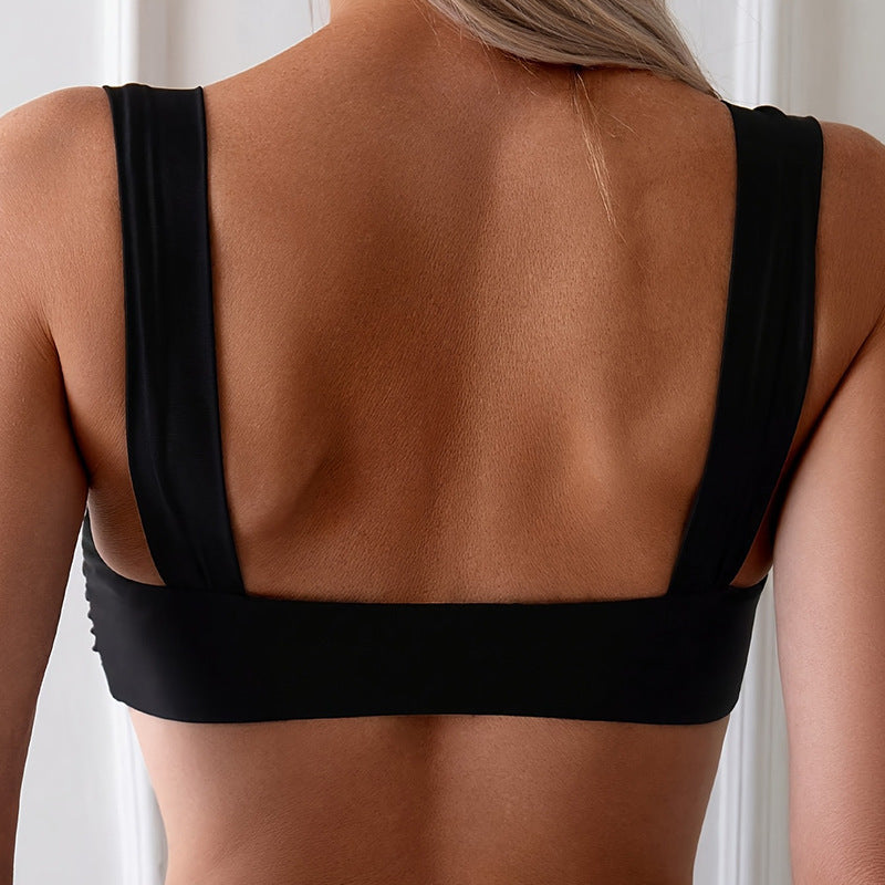 Damen Bikinioberteil mit elegantem V-Ausschnitt und breiten Trägern Drune