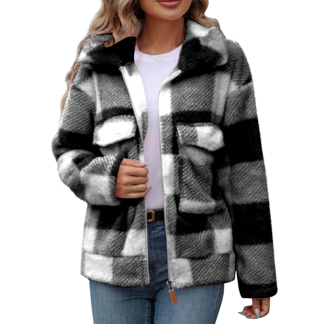 Drune | Damen Fleece Jack Karomuster