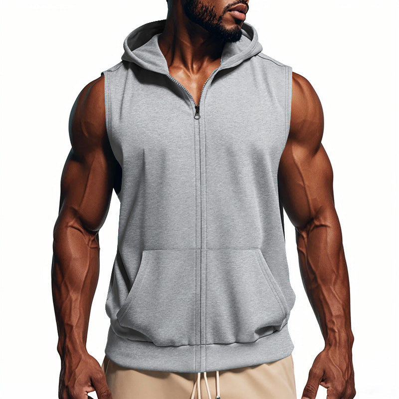 Herren ärmelloses Kapuzenshirt aus atmungsaktivem Material Drune