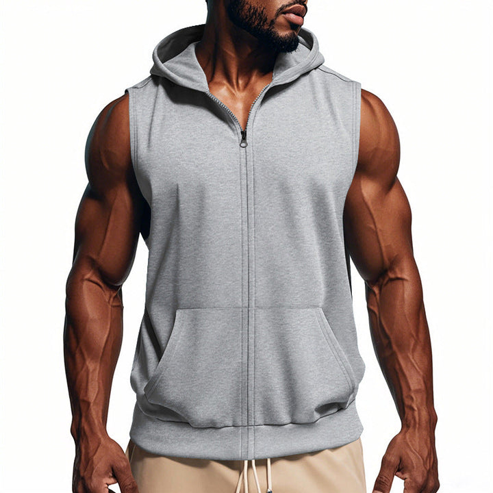 Herren ärmelloses Kapuzenshirt aus atmungsaktivem Material Drune