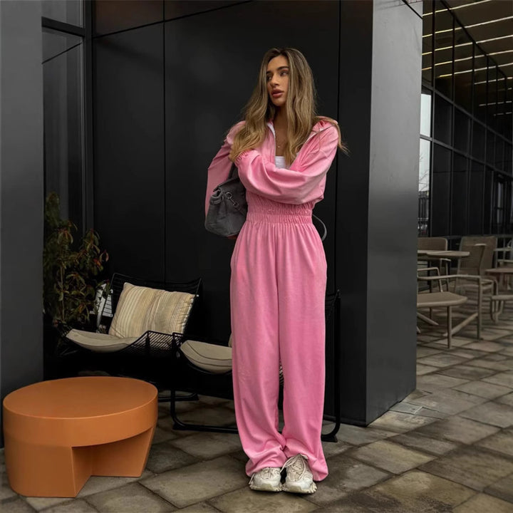 Damen luxuriöser Fleece-Jumpsuit Drune