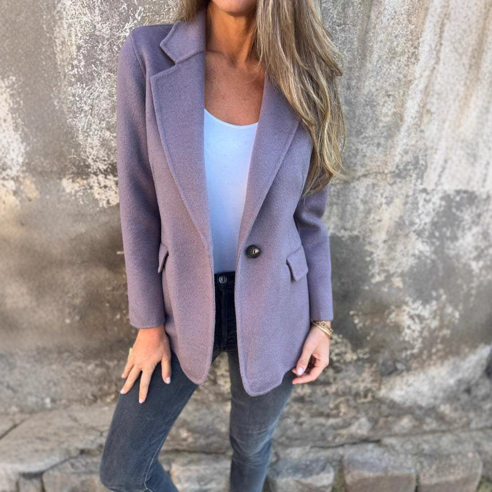Damen Feminin Gestreifter Blazer Drune