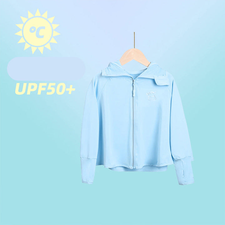 Damen sportliche UV-Schutzjacke mit Kapuze Drune