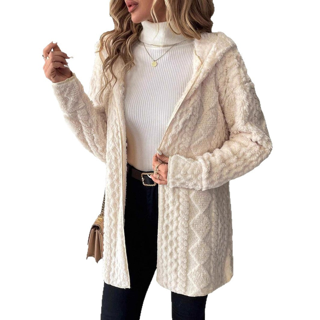Damen Fleece-Jacke mit luxuriösem samtigem Touch Drune
