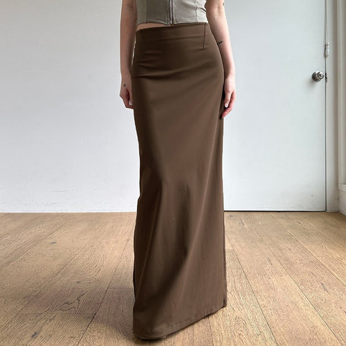 Damen Maxi-Rock mit elegantem Schlitz und weich fließendem Stoff Drune