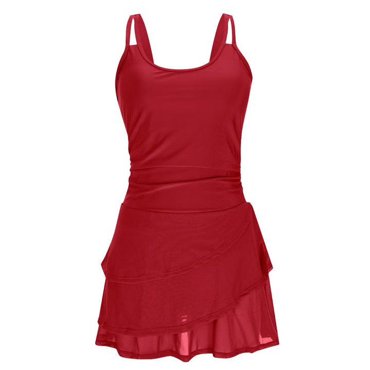 Damen Sportliches Schwimmbadkleid mit integrierter Shorts Drune