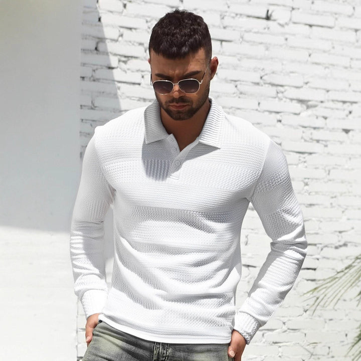 Herren Langarm Poloshirt Drune
