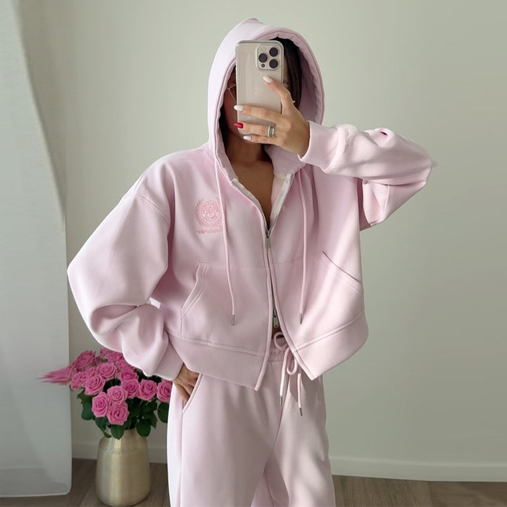 Damen lässiger Hoodie und Jogginghose Set Drune