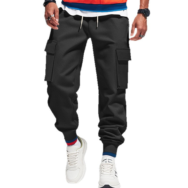 Herren Cargohose mit seitlichen Taschen und elastischem Bund Drune