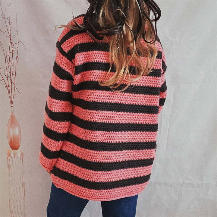 Drune | Gestreifter Strickpullover mit Modernem Stil