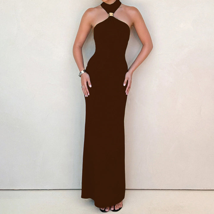 Damen Abendkleid mit schickem Halterdesign und eleganter Silhouette Drune