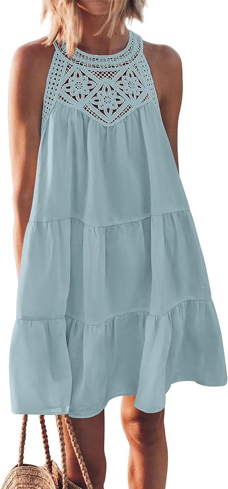 Damen Boho Chic Sommerkleid Drune