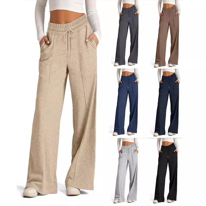 Damen Entspannte Passform Weite-Leg Lounge-Hose Drune