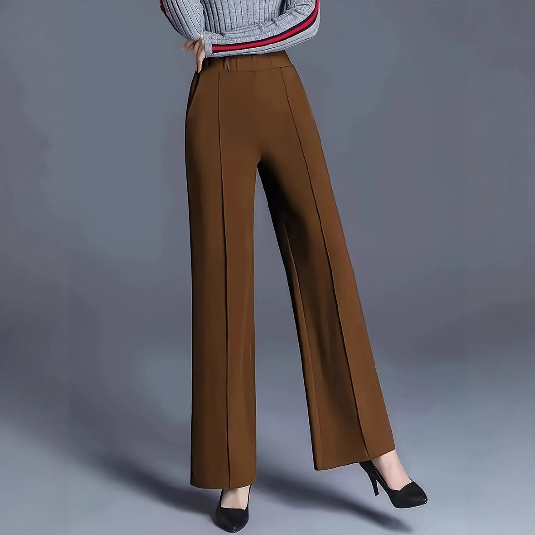 Damen Weite Hochbund-Hose mit eleganten Bügelfalten Drune