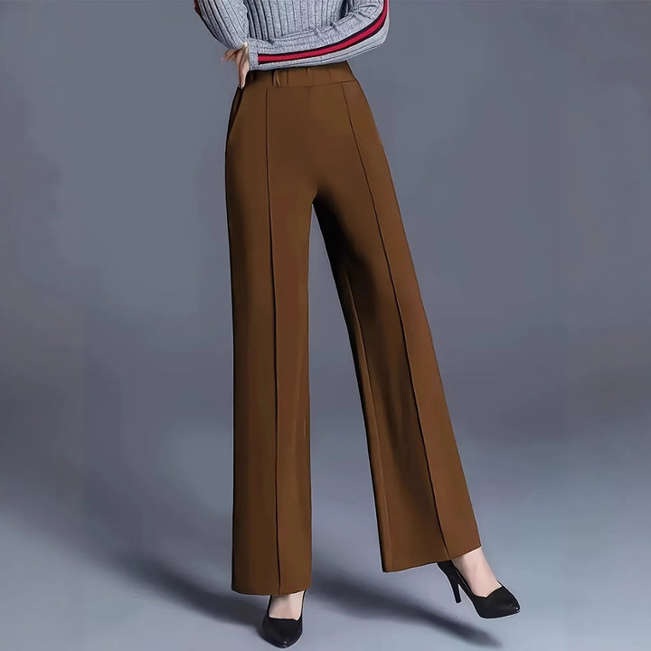 Damen Weite Hochbund-Hose mit eleganten Bügelfalten Drune