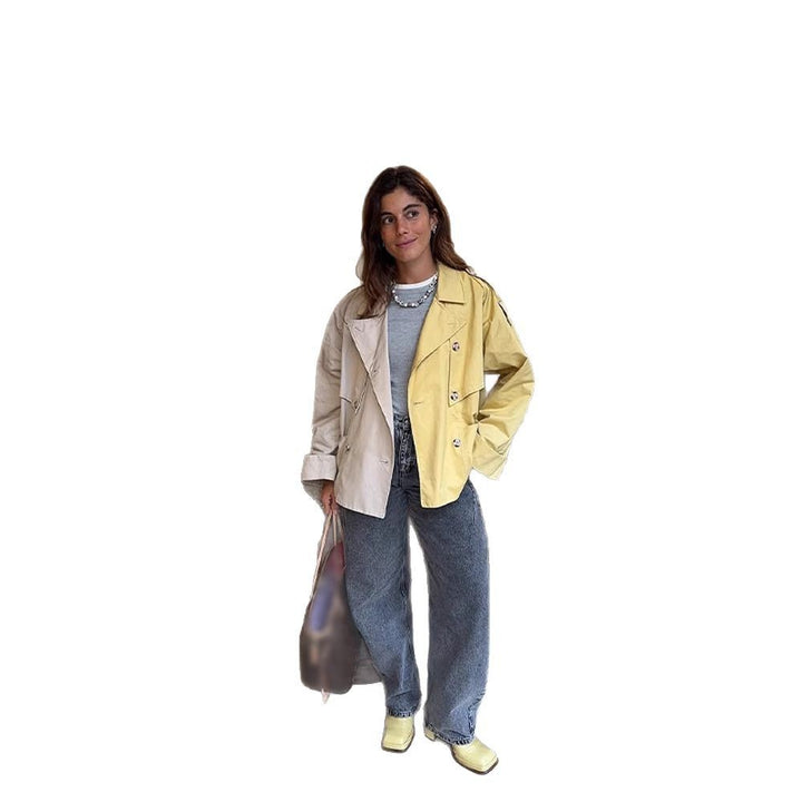 Damen modische Übergangsjacke mit relaxter Silhouette Drune