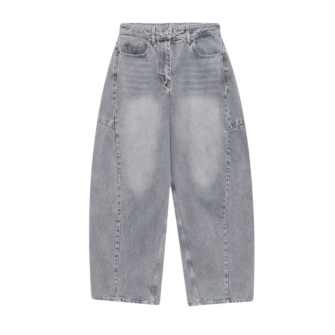 Damen weite Jeans im modernen Schnitt mit angesagten Cargo-Taschen Drune