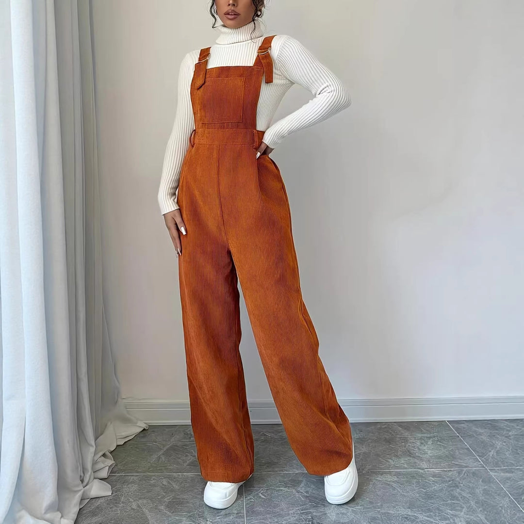 Damen Lässig geschnittener Cord-Overall Drune