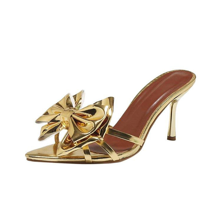 Damen elegante Pantoletten mit auffälligem Blumen-Design Drune